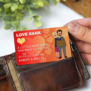 Personalized Gifts For Couple Wallet Card, Unlimited Love Bank 02qhti301224hg - Wallet Card - GoDuckee