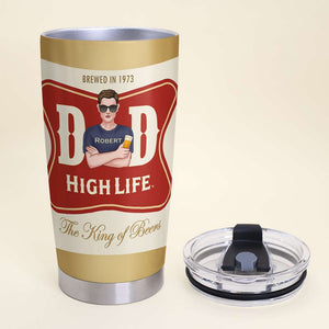 Dad The King Of Beers, Personalized Tumbler - 20oz TZ-TCTT-05dnli050523TM - Tumbler Cup - GoDuckee