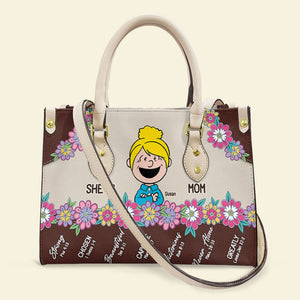 Personalized Gifts For Mom Leather Bag 04xqti080325 - Leather Bag - GoDuckee
