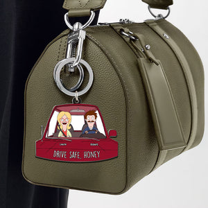 Personalized Gifts For Couple Keychain, Drive Safe [Custom Nickname] 03qhti050225hg - Keychains - GoDuckee