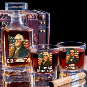 Funny American Whiskey Decanter Set - Personalized Gifts For Men 04huti300525 - Whiskey Bottle - GoDuckee