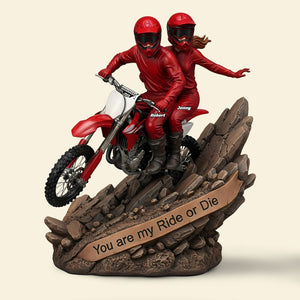 Motocross Couple Plaque - Personalized Gifts For Couple 04tgti090725 - Shaped Plaques - GoDuckee