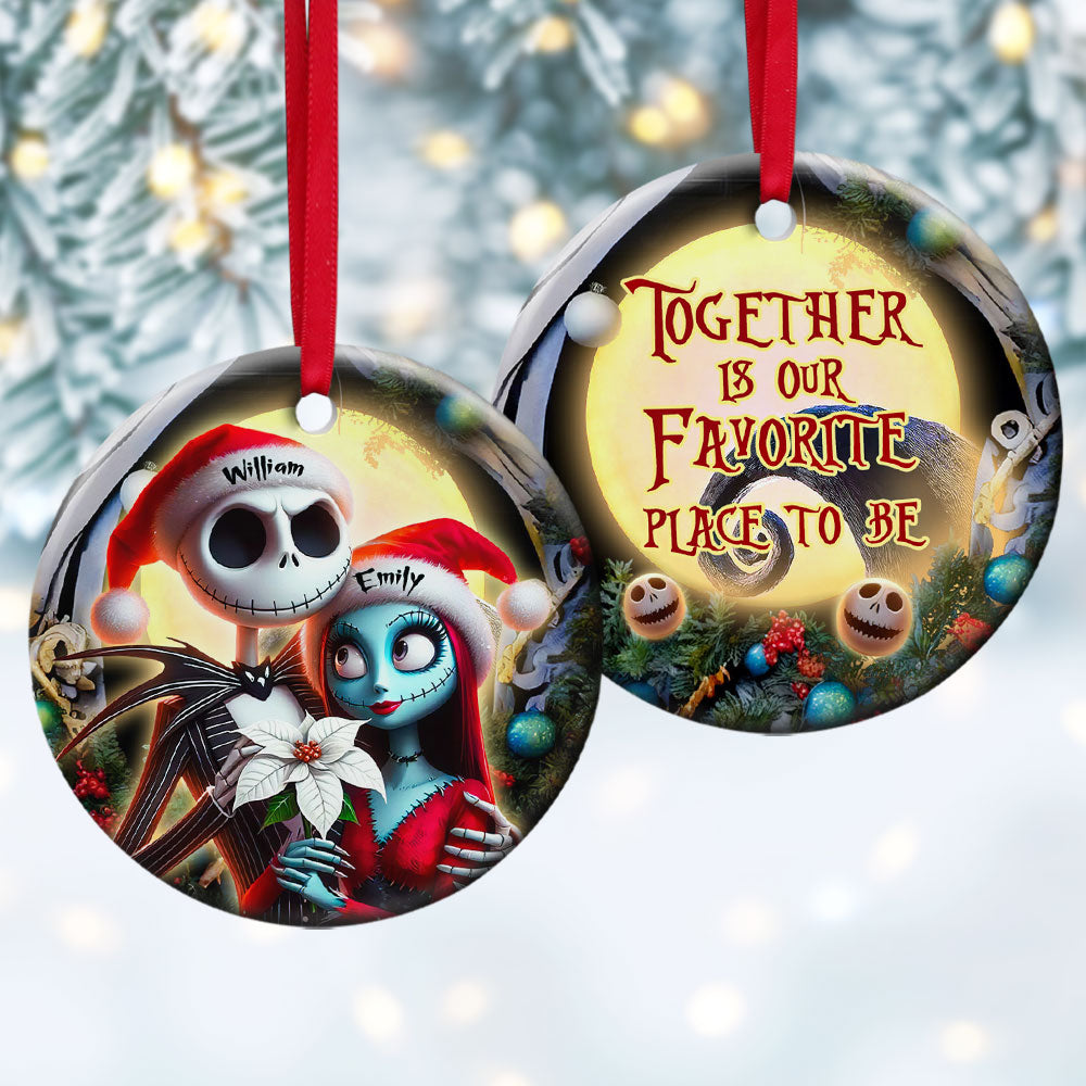 Personalized Gifts For Horror Couple Ornament, Cartoon Character 01tgti081124 - Ornament - GoDuckee