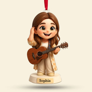 Guitarist Ornament - Custom Photo Gifts For Guitar Lovers 02pgti290825 - Ornament - GoDuckee