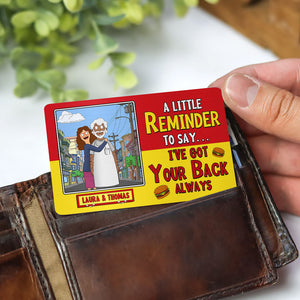 Personalized Gifts For Couple Wallet Card, I've Got Your Back 01qhti301224hg - Wallet Card - GoDuckee