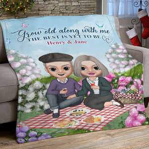 Go Old Along With Me Personalized Blanket Gift For Couple - Blanket - GoDuckee