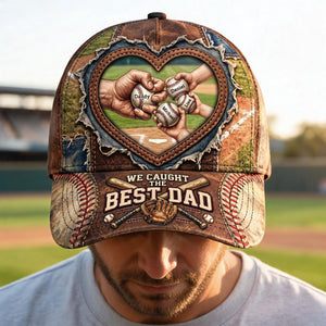Best Catch Baseball Dad Cap - Personalized Gift For Dads 04NATI060526 - Caps - GoDuckee