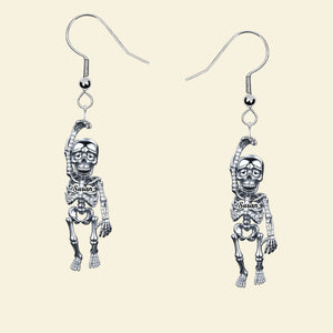 Funny Tired Skeleton Earrings - Personalized Gifts For Exhausted Humans 04qhti240625 - Earrings - GoDuckee