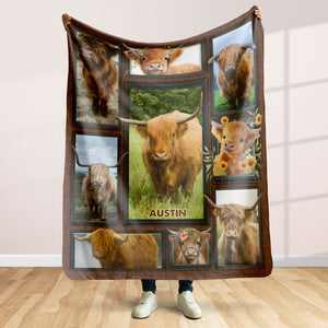 Personalized Gifts For Highland Cow Lovers Blanket 021qhti311224 - Blanket - GoDuckee