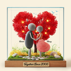 Pebble Couple Plaque - Personalized Gifts For Couple 01nati020625 - Shaped Plaques - GoDuckee
