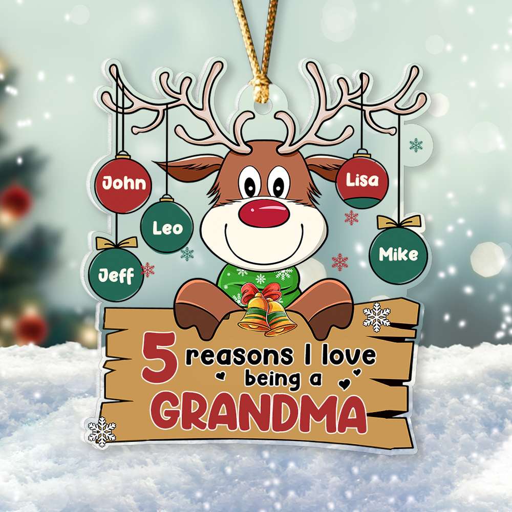 Reindeer Family Balls, Personalized Ornament, Gifts For Family - Ornament - GoDuckee