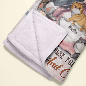 Personalized Gifts For Knitting Cat Lady Blanket 01QHTI040924 - Blanket - GoDuckee