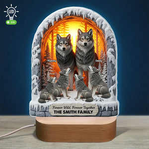Wolf Family Led Light - Personalized Gifts For Family 04ohti290525 - Led Night Light - GoDuckee