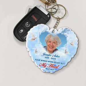 A Big Piece Of My Heart Lives In Heaven, Personalized Keychain, Gift For Heaven - Keychains - GoDuckee
