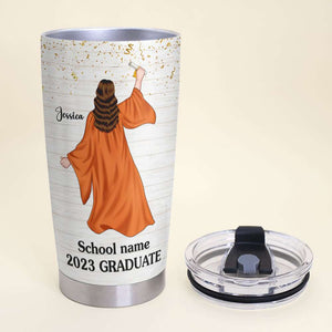 I Wined It But I Mastered It, Personalized Tumbler, Funny Graduate Gift - Tumbler Cup - GoDuckee