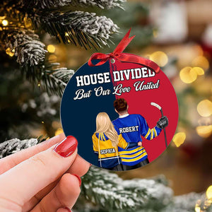 Personalized Gifts For Couple Christmas Ornament Hockey Couple 041HUTI141024TM - Ornament - GoDuckee