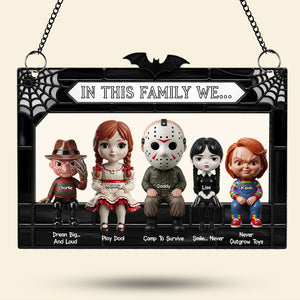 Horror Family Suncatcher - Personalized Gifts For Family 02ohti080825 - Ornament - GoDuckee