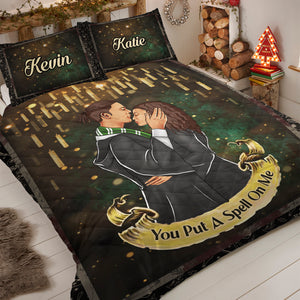 You Put A Spell One Me, Personalized Quilt Bed Set, Gifts For Him - Gifts For Her 04HUDT140823HH - Blanket - GoDuckee