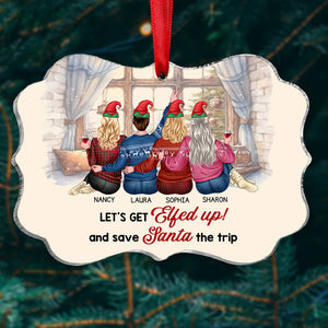 Let's Get Eyed Up And Save Santa The Trip-Medallion Acrylic Ornament- Gift For Friends- Christmas Gift - Ornament - GoDuckee
