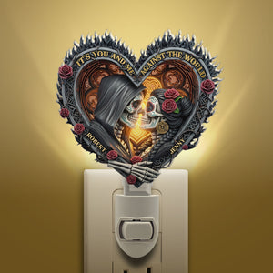 Skull Couple Night Light - Personalized Gifts For Couple 02qhti310525 - Night Lights - GoDuckee