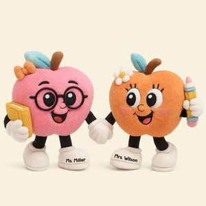 Bestie Teacher Apple Shape Custom Pillow - Personalized Gifts For Teacher Pillow 04NATI151125 - Pillow - GoDuckee