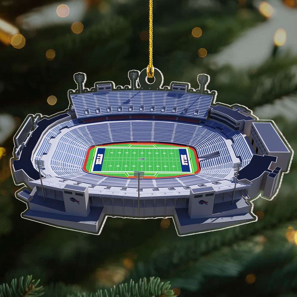Gift For Football Lover, Personalized Acrylic Ornament, American Football Stadium Ornament, Christmas Gift 02QHTI181123 - Ornament - GoDuckee
