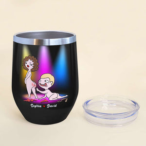 You're Amazing, Personalized Wine Tumbler, Butt Addiction, Gifts For Couple - Wine Tumbler - GoDuckee