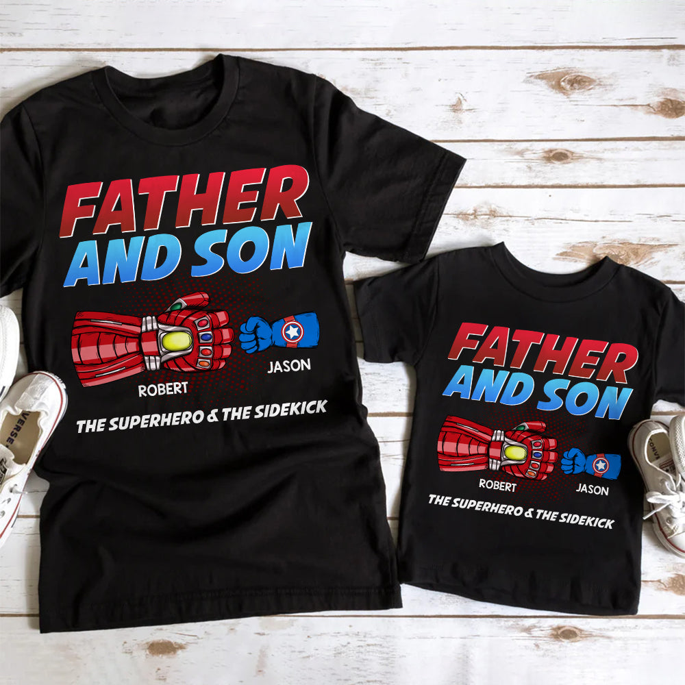 Father And Children, Personalized Shirt, Gifts For Dad 04NADT180523HA - Shirts - GoDuckee