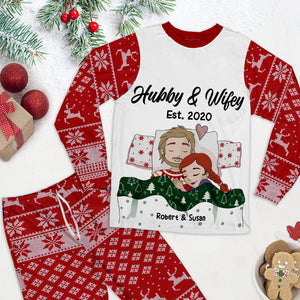 Personalized Christmas Gifts For Couples, Couple Sleeping Pijama Set 02TOTI281024HG - Pajama Set - GoDuckee