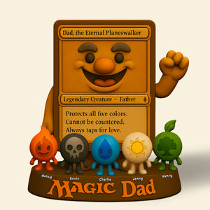 Magic Game Dad Plaque - Personalized Gifts For Dad 01nati050525 - Shaped Plaques - GoDuckee