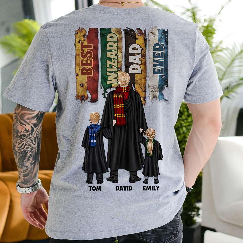 Best Wizard Dad And Children 02HUDT080523TM Personalized Shirt Sweatshirt Hoodie - Shirts - GoDuckee