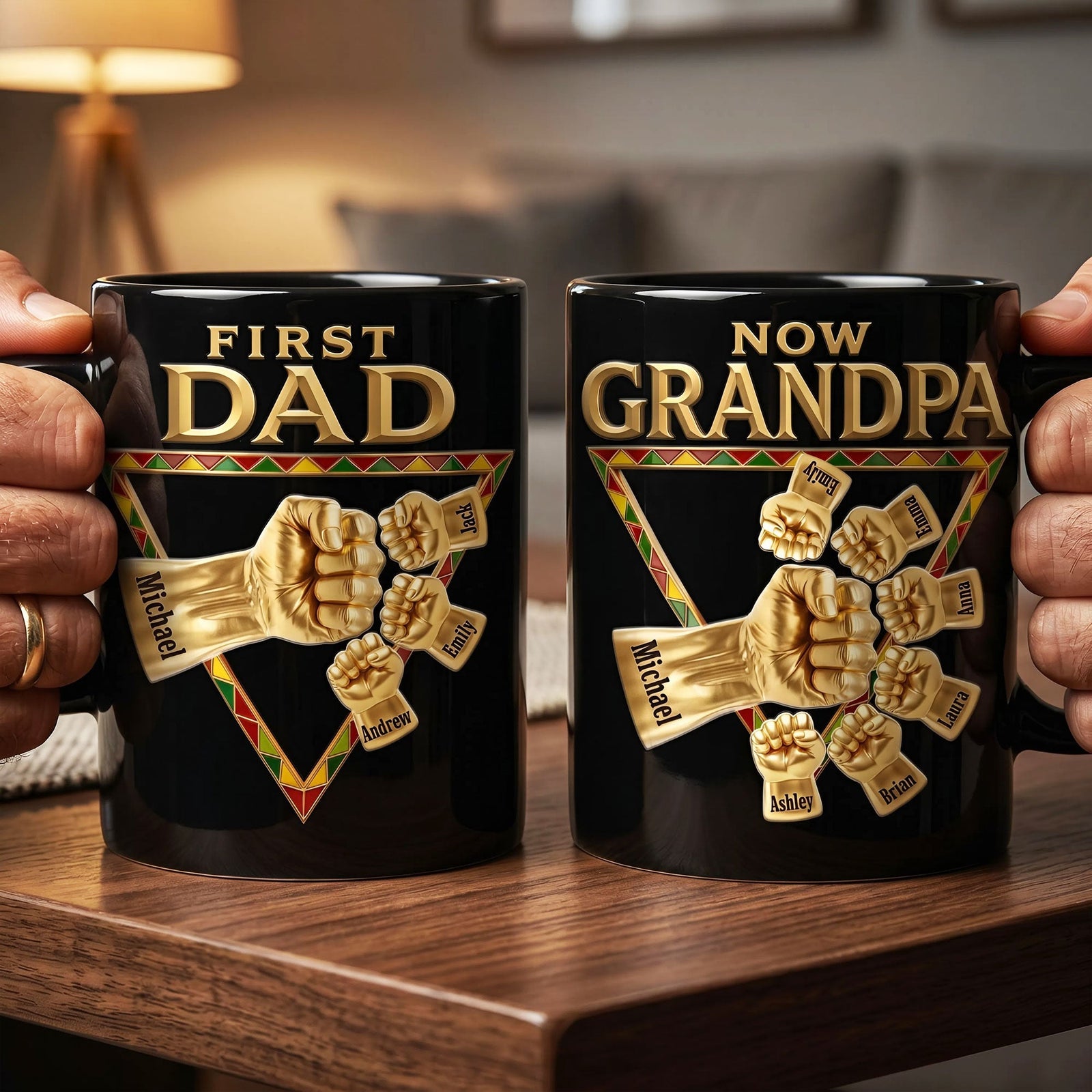 First Dad Now Grandpa Coffee Mug - Personalized Gifts For Dads 03huti230526 - Coffee Mug - GoDuckee