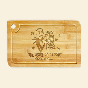 Personalized Gifts For Couple Love Cooking Cutting Board, Till Death Do Us Part 01KATI050824 - Boards - GoDuckee