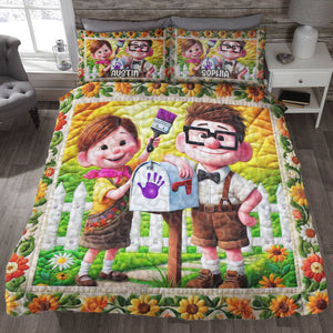 Personalized Gifts For Couple Quilt Bedding Set 03tgti090125 - Blanket - GoDuckee