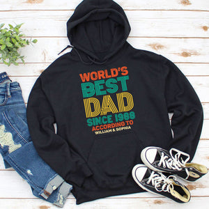 World's Best Dad, Dad Grandpa Personalized T-shirt Hoodie Sweatshirt - Shirts - GoDuckee
