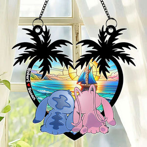 Personalized Gifts For Couple Suncatcher Ornament 02NATI150824 - Ornament - GoDuckee