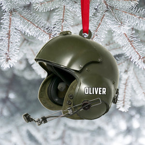 Personalized Military Flight Helmet Ornament - Christmas Tree Decor - Ornament - GoDuckee