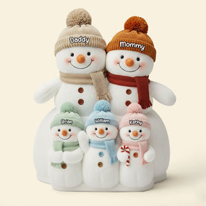 Snowman Family Pillow - Personalized Gifts For Family Christmas Pillow 06TOTI131125 - Pillow - GoDuckee
