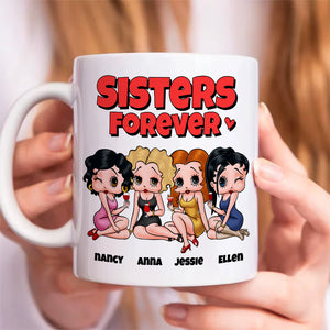 Sisters Forever Personalized Besties Coffee Mug 05NADT260723HH - Coffee Mug - GoDuckee