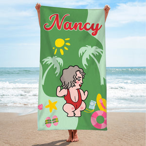 Salty Lil's Beach, Personalized Beach Towel, Gifts For Best Friend - Beach Towel - GoDuckee