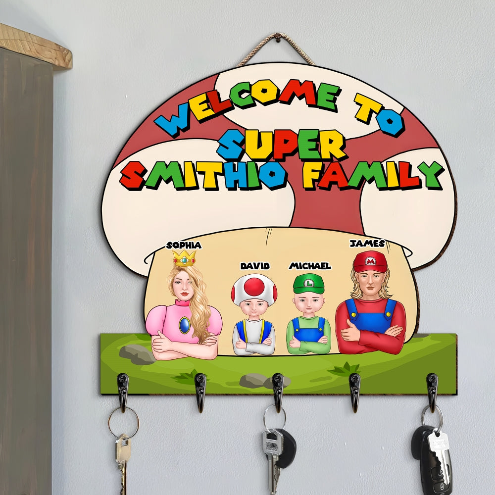 Personalized Gifts For Family Key Hanger 01xqdc220624hg - Wood Sign - GoDuckee