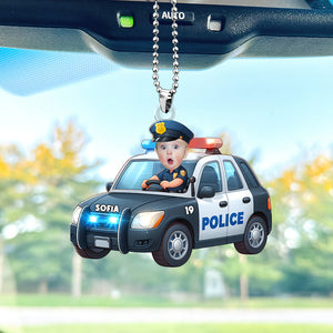 Custom Photo Gifts For Kids Car Ornament - Firefighter & Police Themes 02ohti091224 - Ornament - GoDuckee