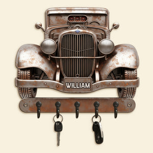 Hot Rod Key Hanger - Personalized Gifts For Hot Rod Lovers 03nati280625 - Wood Sign - GoDuckee