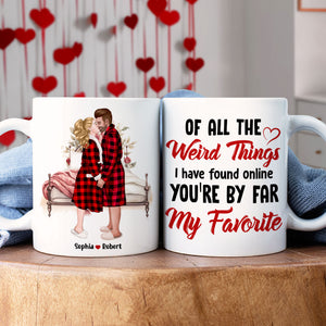 You're By Far My Favorite, Couple Gift, Personalized Mug, Kissing Couple Mug - Coffee Mug - GoDuckee
