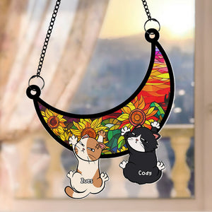 Personalized Gifts For Cat Lovers Suncatcher Window Hanging Ornament 03qhti270424 - Ornaments - GoDuckee
