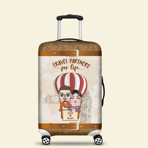 Travel Partners For Life - Personalized Luggage Cover - Gift For Couple - Tote Bag - GoDuckee