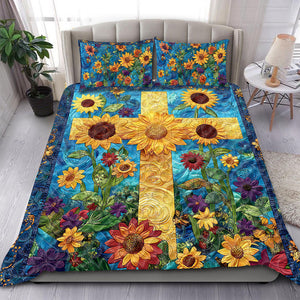 Christmas Gifts Sunflowers Quilt Bedding Set Special Line 03HUTI051124 - Blanket - GoDuckee