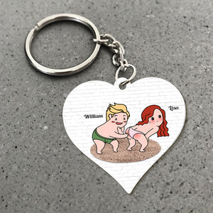 You Have My Heart Personalized Keychain, Gift For Funny Couple - Keychains - GoDuckee
