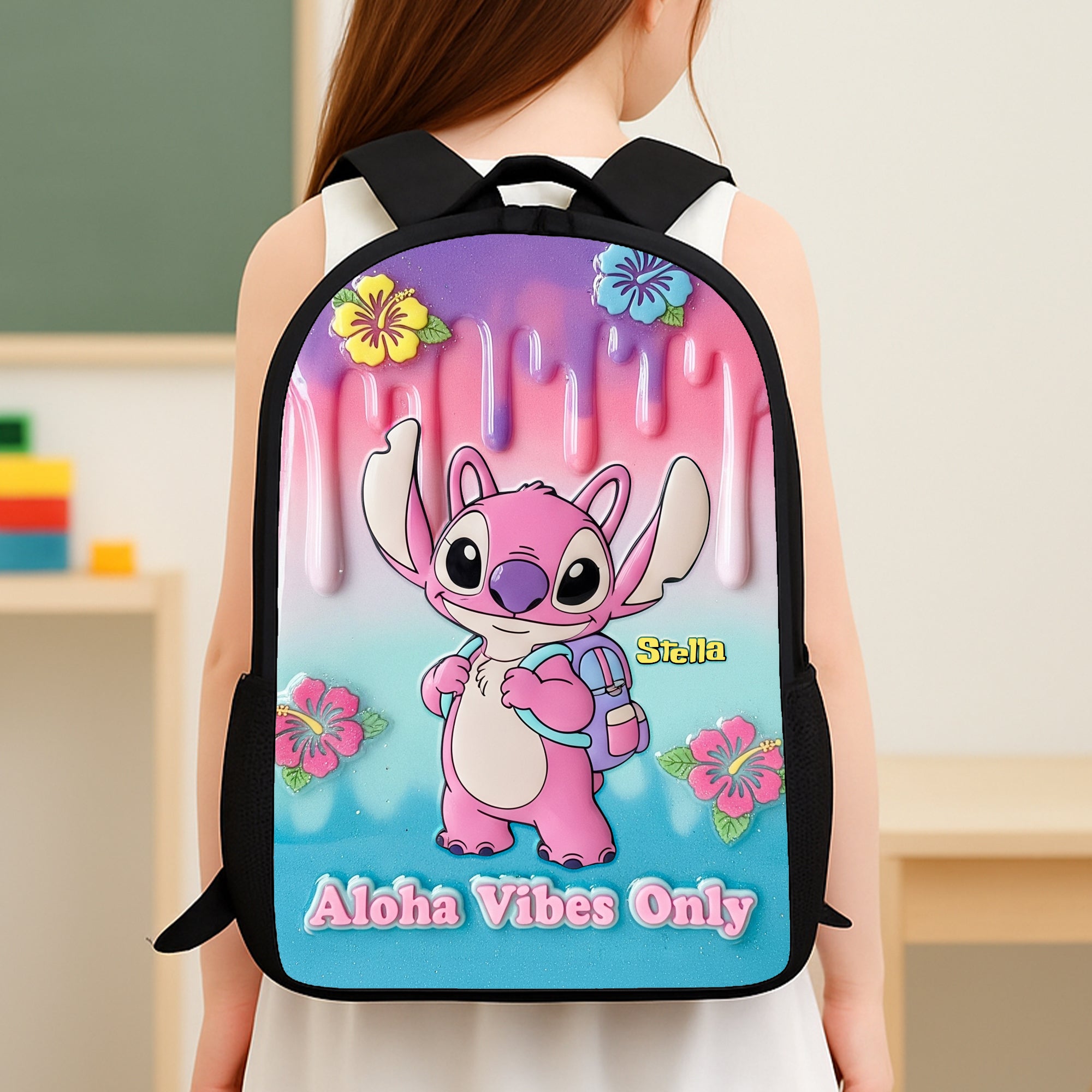 Aloha Vibe School Bag - Personalized Gifts For Kids 01pgti080825 - Backpack - GoDuckee