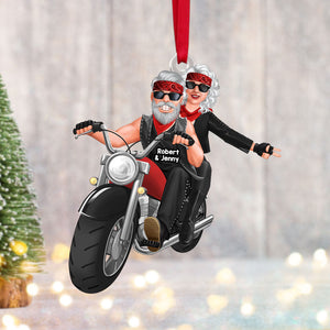 Personalized Gift For Couple Christmas Ornament Motorbike Couple 016ACTI111124DA - Ornament - GoDuckee